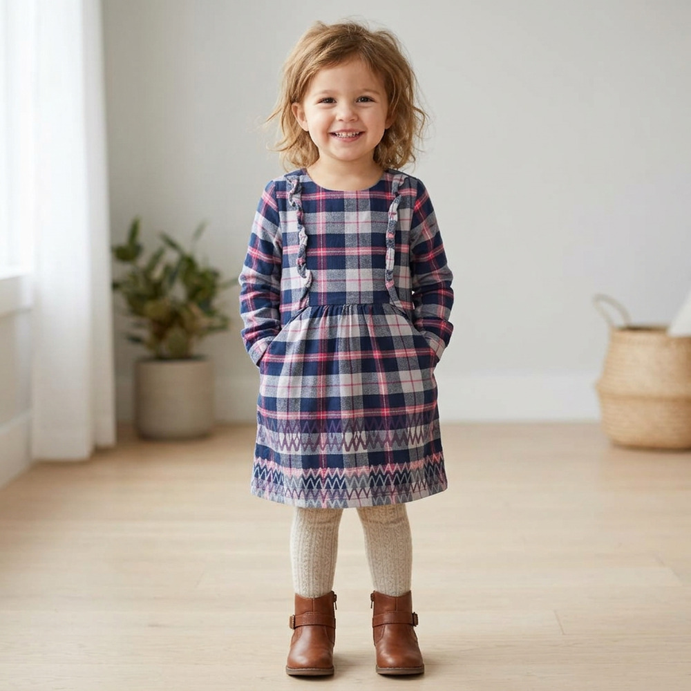 Roberta Roller Rabbit‎ Little Girls plaid Dress sz 4 100% cotton academia casual